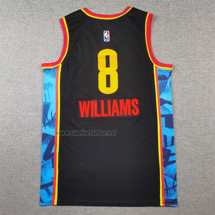 Camiseta Oklahoma City Thunder Jaylin Williams #8 Ciudad 2024-25 Negro
